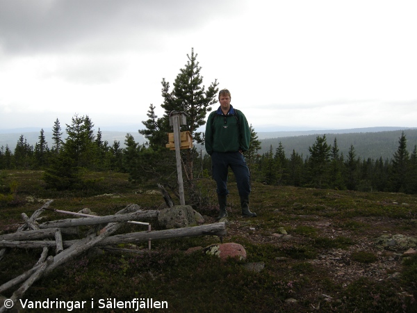 Författaren på toppen av Flervola - augusti 2010. Foto: Katrin Andersson